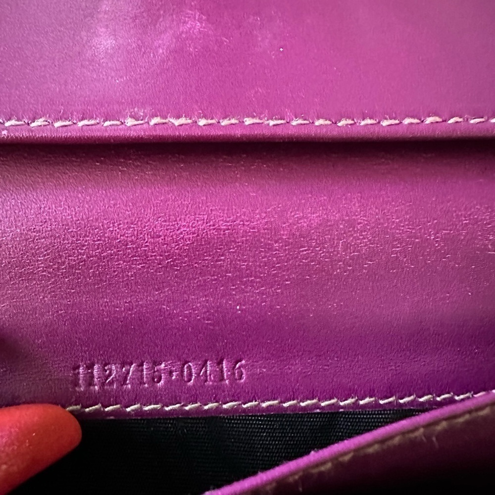 Authentic PURPLE LEATHER GUCCISMA LONG WALLET - Picture 7 of 14